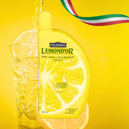 Sok z sycylijskich cytryn 100% esencja cytrusowa Polenghi Limonino 200ml