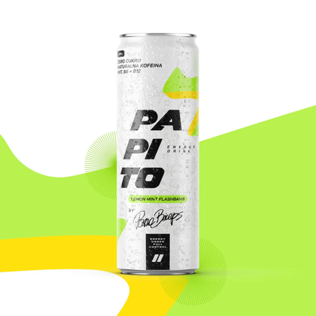 Papito Energy Lemon Mint Flashbang energetyk zero cukru z kofeiną 250ml