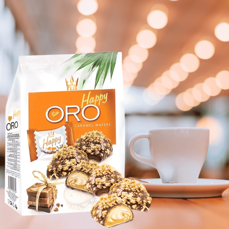 Praliny waflowe karmelowe Premium Happy Oro Flis 140g