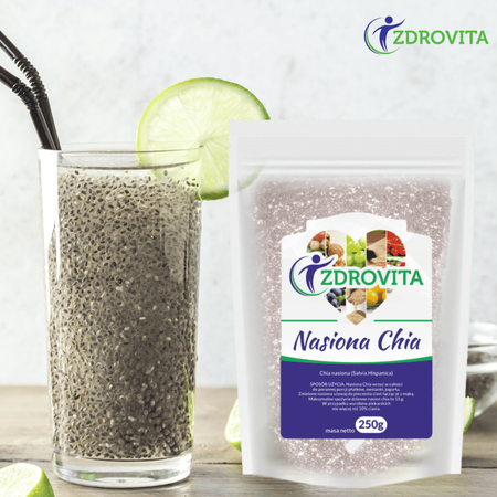 Nasiona Chia superfoods zdrowa żywność Zdrovita 250g