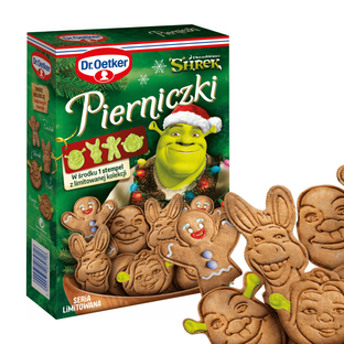 Dr Oetker Pierniczki Shrek świąteczne mieszanka do wypieku + stempel 260g