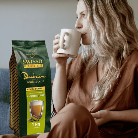 Kawa Cappuccino Dubai Style czekolada dubajska pistacjowa Swisso 1kg