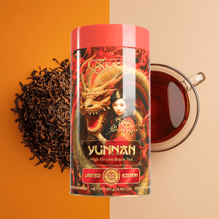 Herbata czarna liściasta chińska ekskluzywna puszka Oskar Yunnan 80g