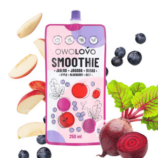 OWOLOVO Smoothie jabłko jagoda burak, 250ml