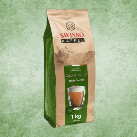 Kawa Cappuccino Irish Cream śmietanka wanilia kakao Swisso Kaffe 1kg