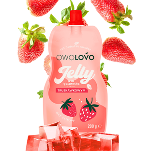 OWOLOVO Jelly galaretka w tubce jabłko truskawka bez dodatku cukru 200g