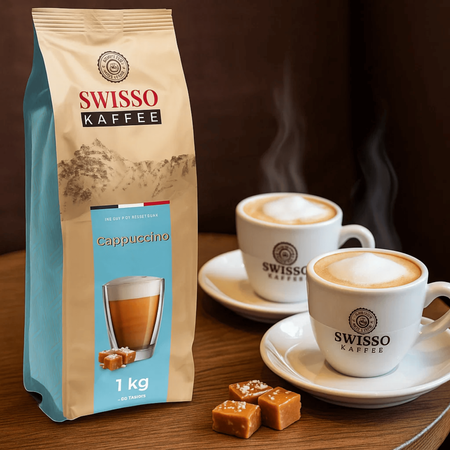 Kawa Cappuccino Salty Caramel słony karmel Swisso Kaffee Premium 1kg