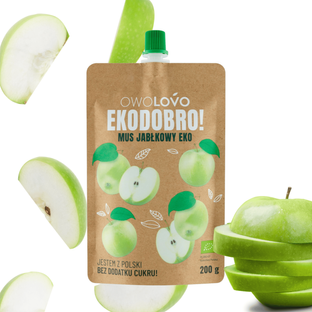 OWOLOVO Mus jabłkowy EKO Ekodobro 200g Bio