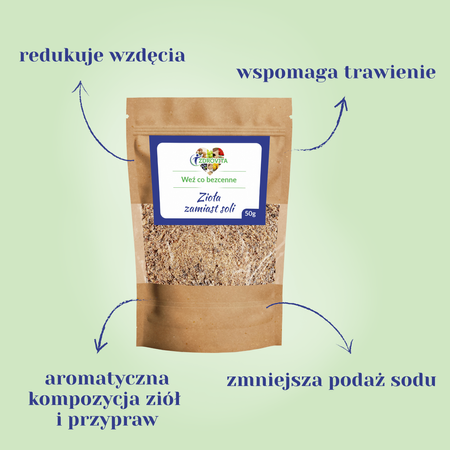 Zioła zamiast soli naturalna przyprawa Zdrovita 50g