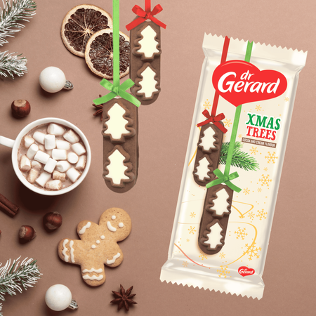Ciastka kruche świąteczne choinki kakaowo śmietankowe Dr Gerard 170g