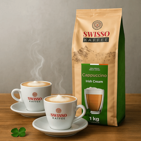 Kawa Cappuccino Irish Cream śmietanka wanilia kakao Swisso Kaffe 1kg