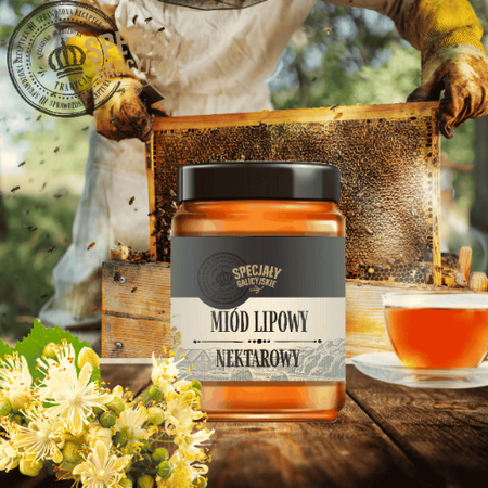 Miód Lipowy naturalny premium z polskiej pasieki Specjały Galicyjskie 400g