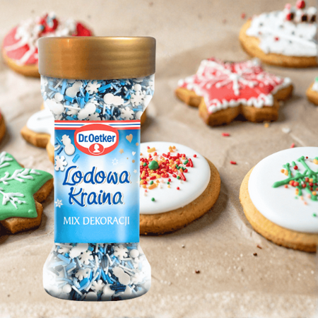 Dr Oetker Lodowa Kraina mix dekoracji świątecznych cukrowych 48g