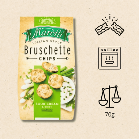 Bruschetta Śmietankowo Cebulowe Chrupiąca Przekąska Grzanki Maretti 70g