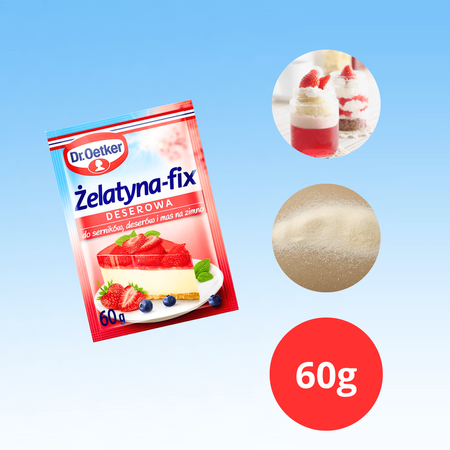 Dr Oetker żelatyna fix deserowa do serników i deserów 60g