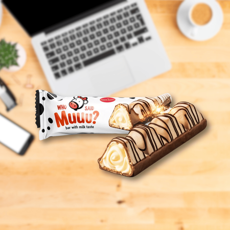 Batonik mleczny wafelek słodka przekąska z kremem ABK Mu Muuu 22g