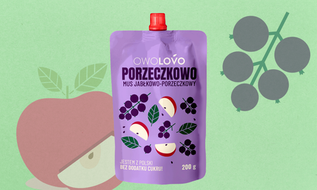 OWOLOVO Mus jabłkowo-porzeczkowy 200g