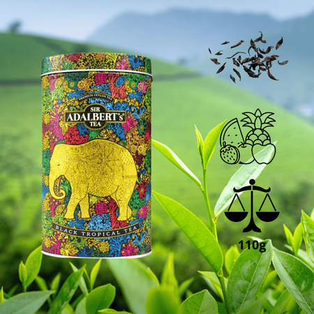 Adalbert’s Black Tea czarna herbata liściasta owoce tropikalne 110g