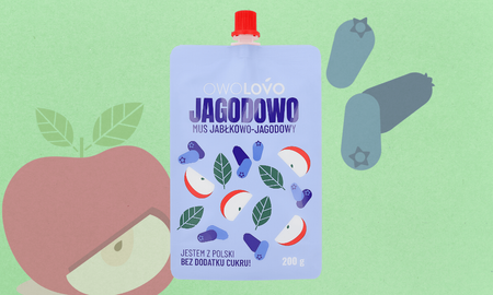 OWOLOVO Mus jabłkowo-jagodowy Jagodowo 200g