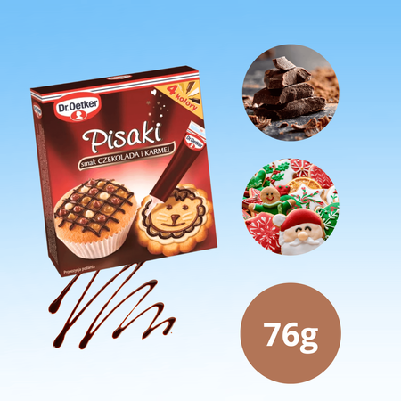 Dr Oetker pisaki cukrowe czekoladowe świąteczne 4 kolory do dekoracji 76g