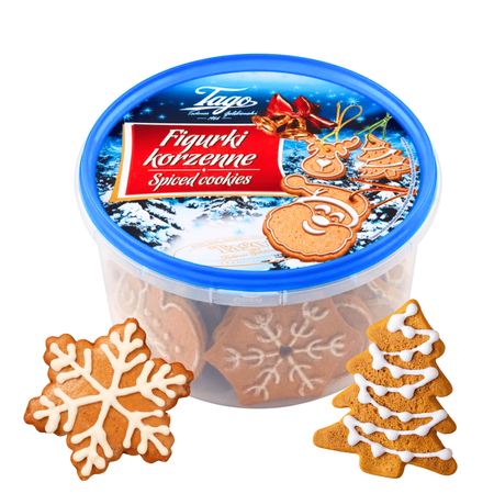 Pierniki korzenne Figurki Świąteczne kruche ciasteczka świąteczne Tago 250g