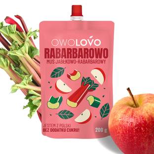 OWOLOVO Mus Rabarbarowy Rabarbarowo 200g