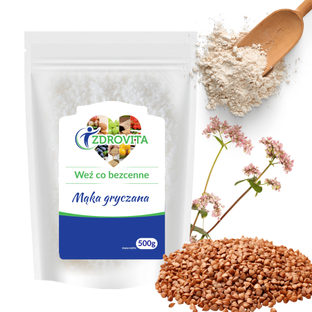 Mąka Gryczana bezglutenowa naturalna do wypieków Zdrovita 500g