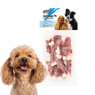 Przysmaki naturalne dla psa kostki z kaczką i wapniem Hilton 10 szt 75g