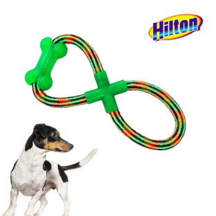 Zabawka gryzak dla psa bawełniany szarpak ósemka Hilton 27cm