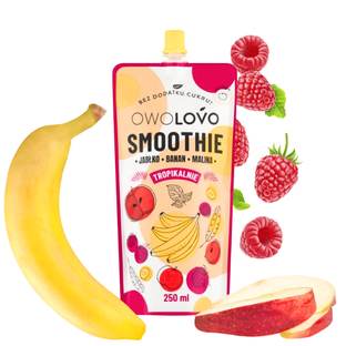 OWOLOVO Smoothie jabłko banan malina 250ml