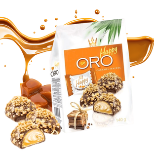 Praliny waflowe karmelowe Premium Happy Oro Flis 140g
