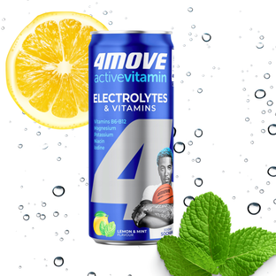 4MOVE Active Vitamin Cytryna&Mięta izotonik Witaminy - napój gazowany 330ml