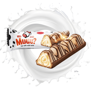 Batonik mleczny wafelek słodka przekąska z kremem ABK Mu Muuu 22g