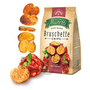 Bruschetta Salami Pepperoni Grzanki Chrupiąca Przekąska Maretti 70g
