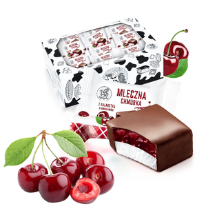 Pianki z galaretką w czekoladzie wiśnia Milky Clouds Mleczna Chmurka 1kg