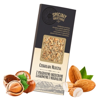 Czekolada Mleczna z orzechami migdałami premium Specjały Galicyjskie 85g