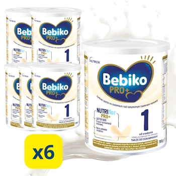 Bebiko Pro+ 1 NutriFlor mleko początkowe dla niemowląt od urodzenia 6x700g