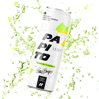 Papito Energy Lemon Mint Flashbang energetyk zero cukru z kofeiną 250ml