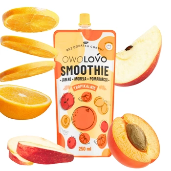OWOLOVO Smoothie jabłko morela pomarańcza 250ml