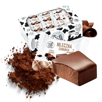 Pianki o smaku kakaowym w czekoladowej polewie Mleczna Chmurka 1kg