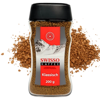 Kawa rozpuszczalna aromatyczna intensywna Swisso Kaffe RR słoik 200g