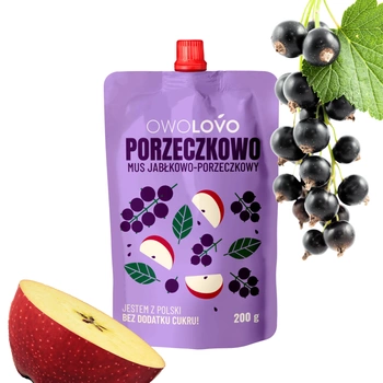 OWOLOVO Mus jabłkowo-porzeczkowy 200g