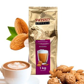 Kawa Cappuccino Amaretto włoski styl Swisso Kaffe Wysoka Jakość 1kg