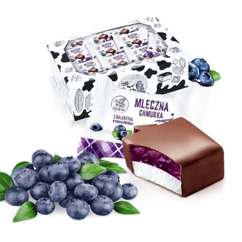 Pianki z galaretką w czekoladowej polewie borówka Milkly Clouds 1kg