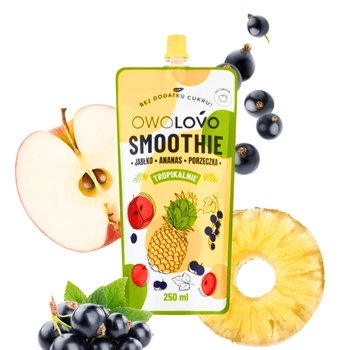 OWOLOVO Smoothie jabłko ananas porzeczka 250ml